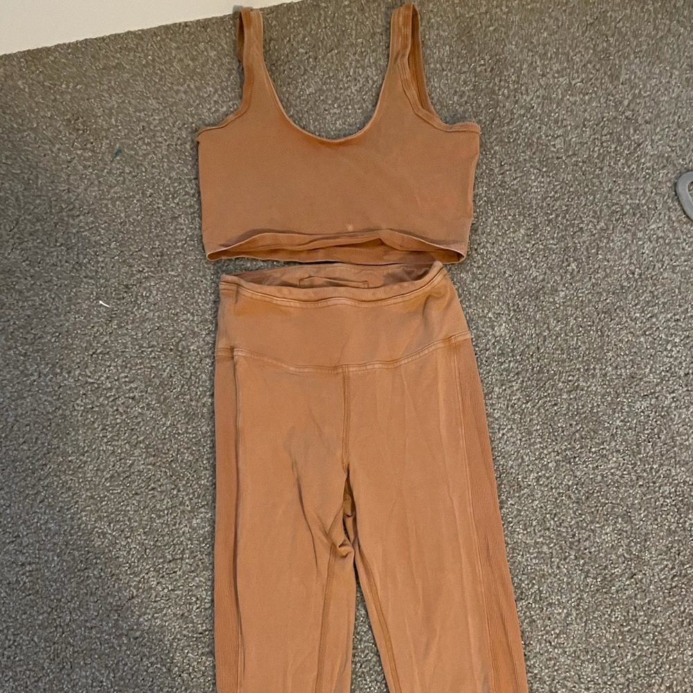 Free People Burnt Orange Active Set